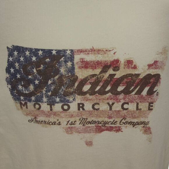 Indian Motorcycle Lucky Brand USA Mens Sm Shirt Biker Baseball Jersey - Picture 6 of 10